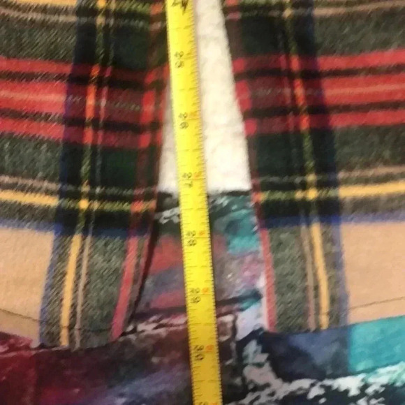 Maurices vest open front plaid fuzzy liner size small - Picture 7 of 10